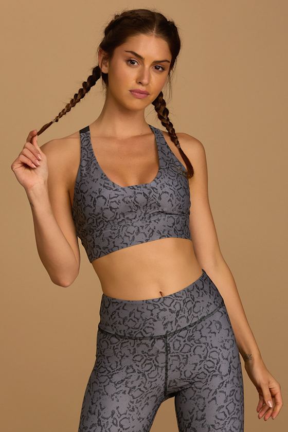 MVP Moves Grey Snake Print High Impact Sports Bra 9