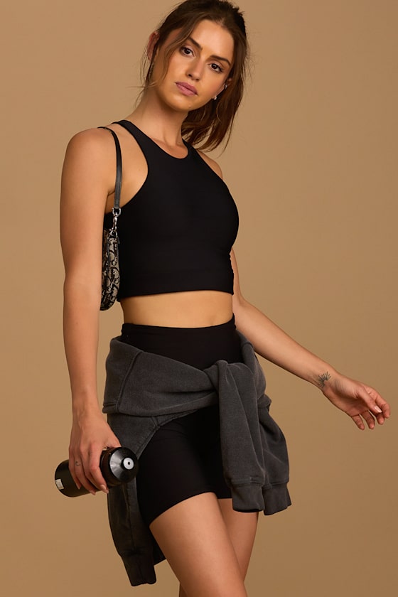 Ready to Train Black High Neck High Impact Sports Bra 5