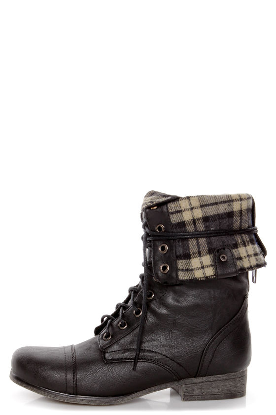 madden girl lace up combat boots