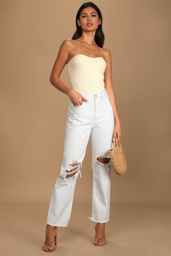 white jeans relaxed fit