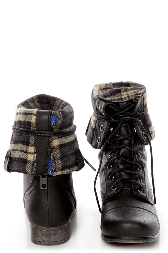 madden girl lace up combat boots