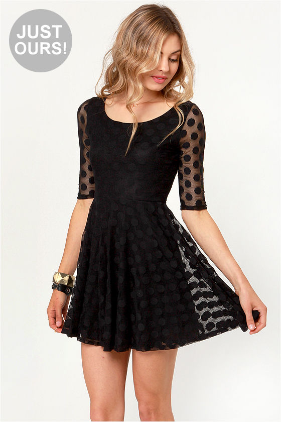 polka dot lace dress