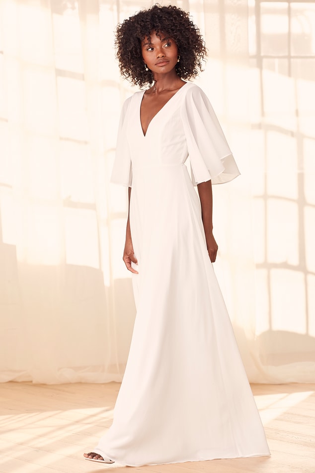 White Maxi Dress - Puff Sleeve Maxi Dress - Tulip Maxi Dress - Lulus