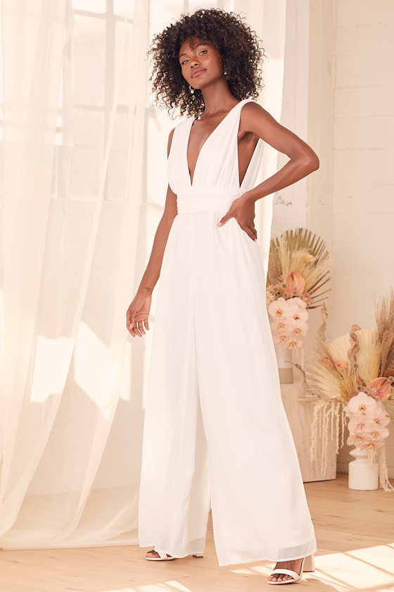 Divine Muse White Wide-Leg Jumpsuit 2