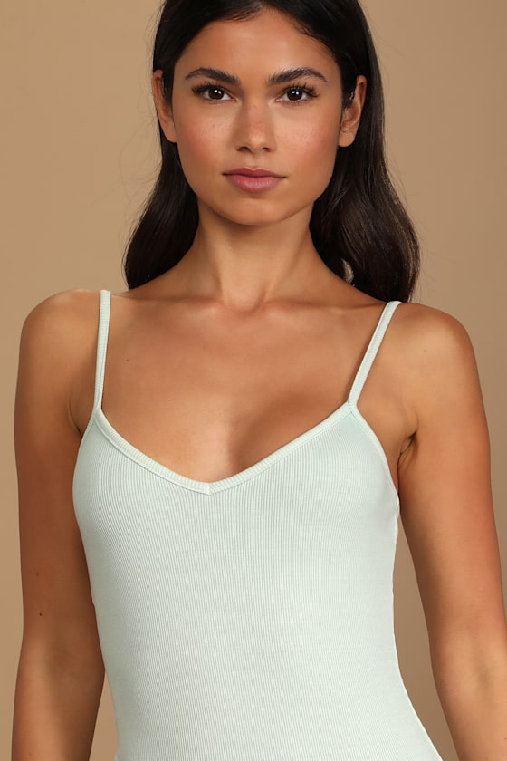 Basic Bae Light Sage Green Ribbed Bodycon Midi Dress 6