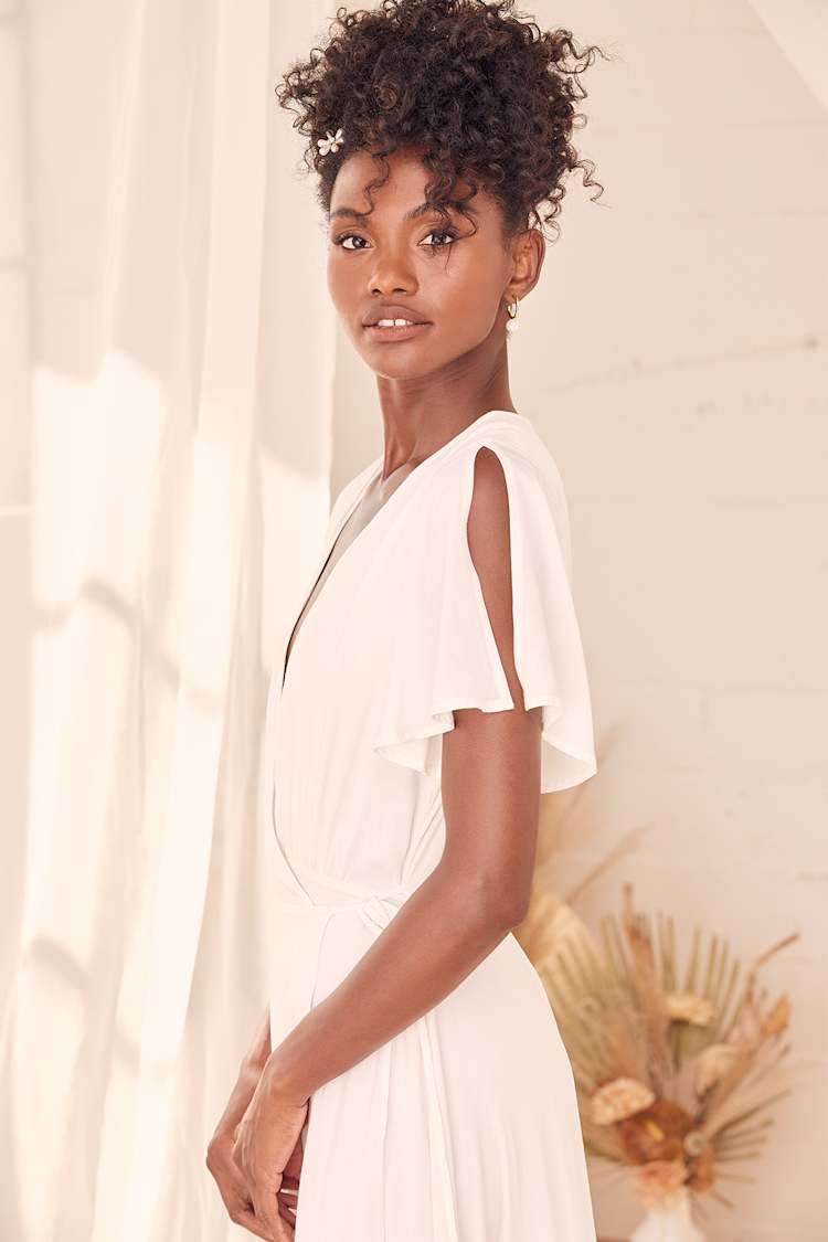 White Maxi Dress - Wrap Dress - Open Back Dress - Lulus White Maxi Dress - Wrap Dress - Open Back Dress - Lulus