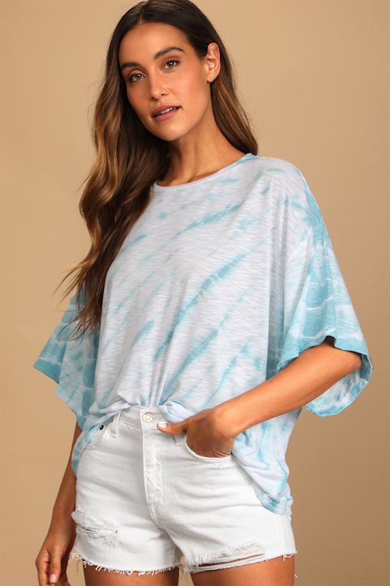 mustard tie dye soft slouchy tee oversized ... L (to /xl) ;;; main image 0