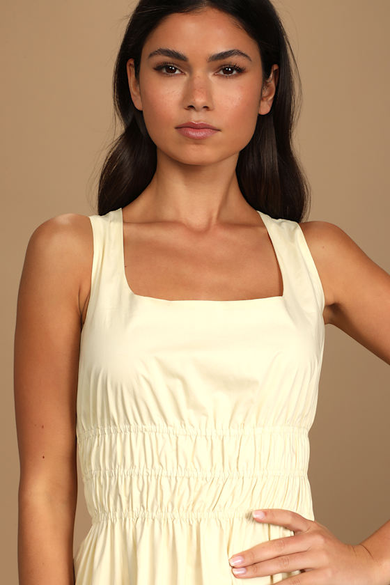 Feels Like Sunshine Pale Yellow Maxi Dress 4