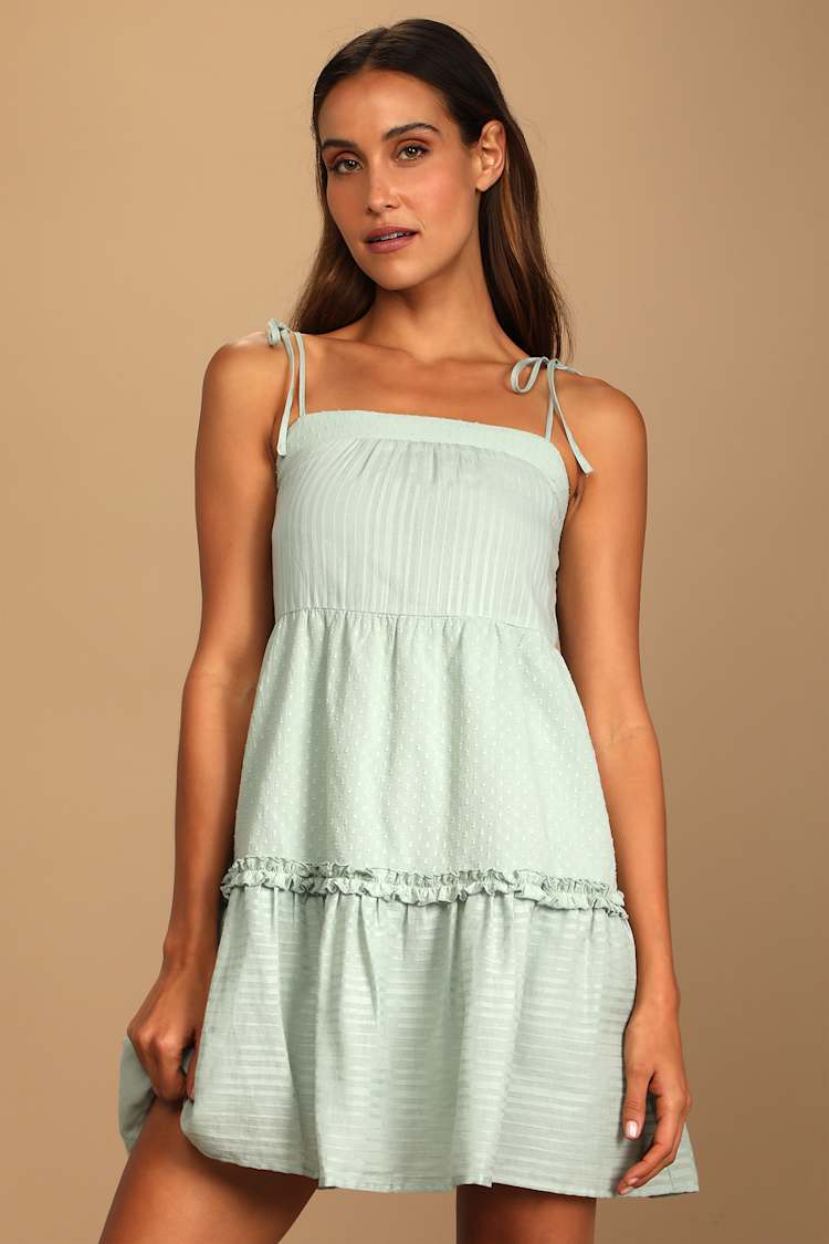 max studio london dress green Amanda Mint Green Duck Swing Dress main image 1