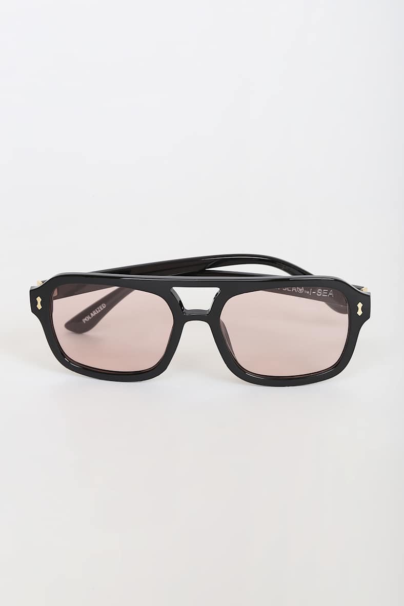 Royal Black Aviator Sunglasses