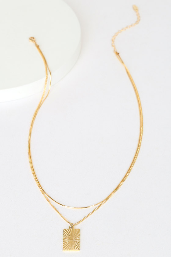 Remember Me By 14KT Gold Layered Pendant Necklace 1