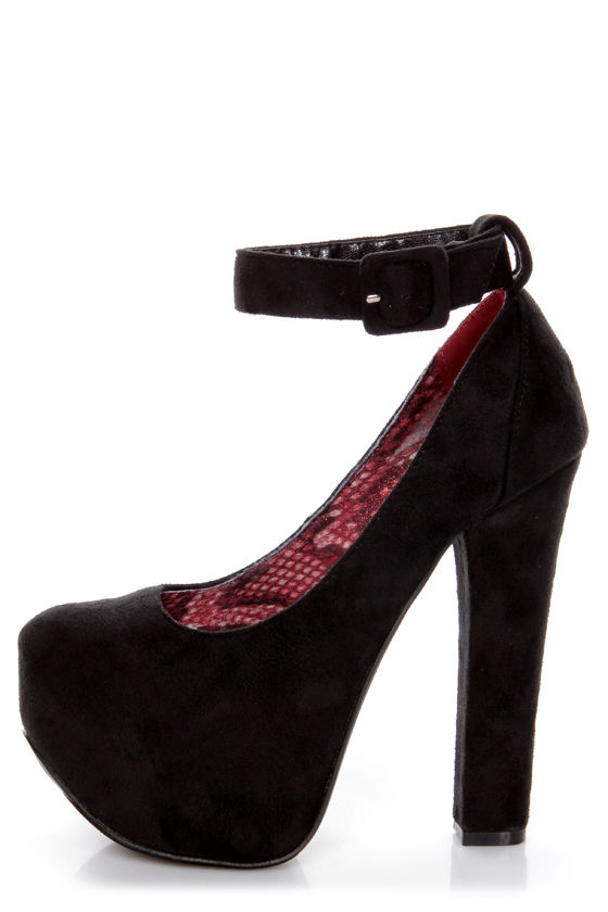 Promise Mendoza Black Ankle Strap High Platform Heels - $42.00 - Lulus