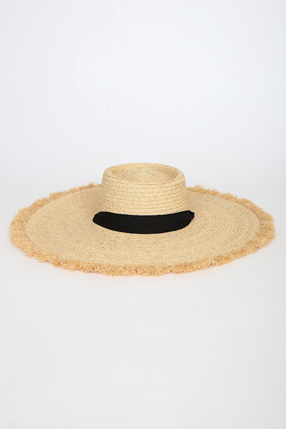 Ultra Wide Ventura Beige Straw Sun Hat 3