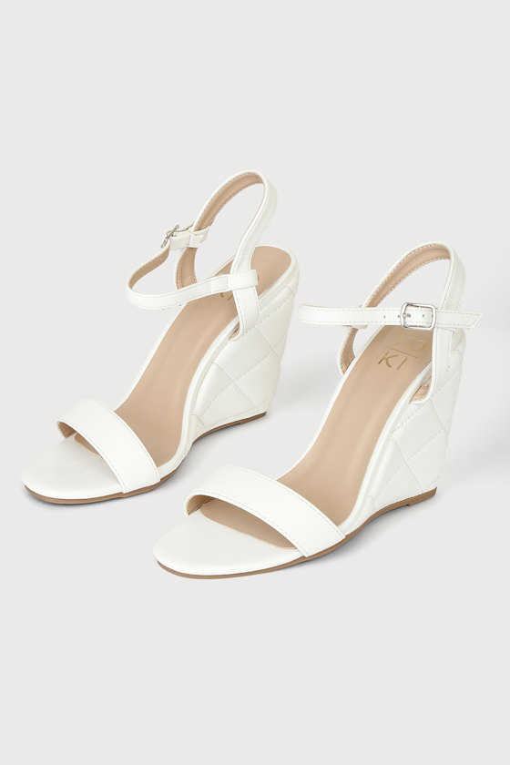 white wedge heel shoes