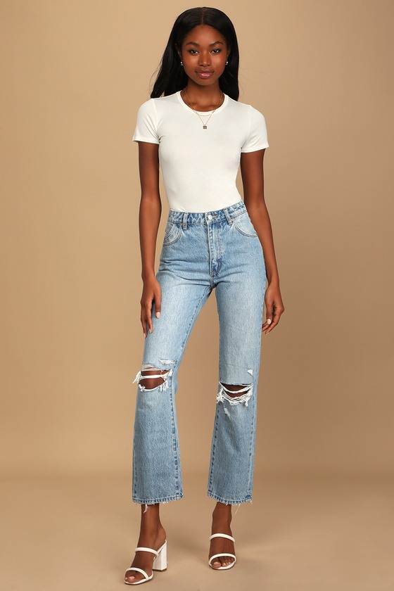 Aggregate 169+ highly distressed jeans womens latest