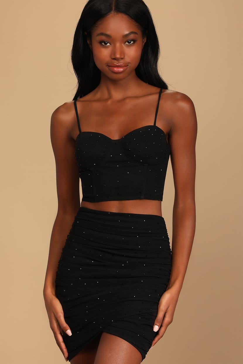 Black Mini Dress - Two-Piece Dress - Bodycon Mini Dress - Lulus