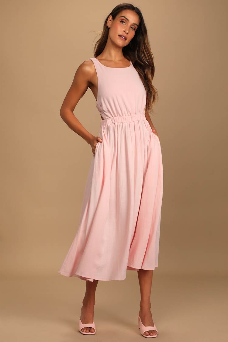 Soft Pink Summer Dress vlr.eng.br