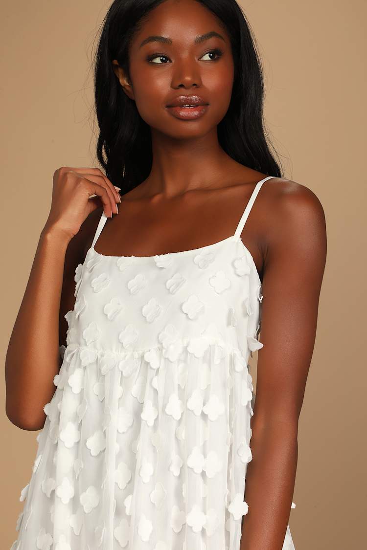 lulus white floral maxi dress White Floral Applique Dress - 3d Floral Maxi Dress - White Dress