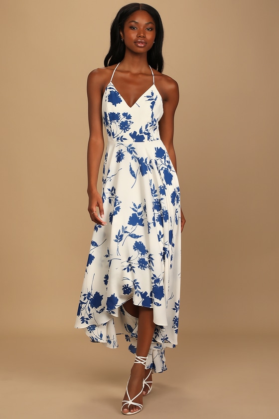 Lulus white floral maxi dress clearance