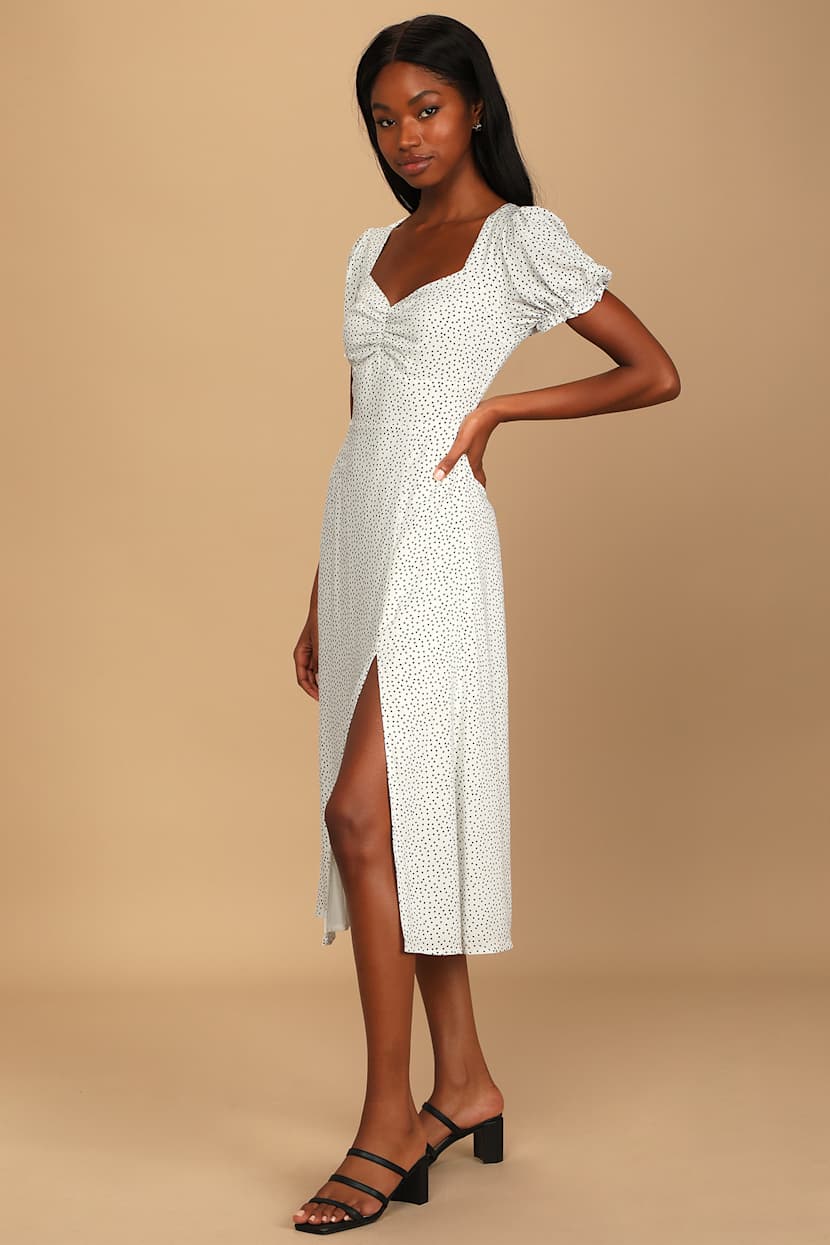 women's tie waist midi dress Blue Zone | Printed V-Neck Tie Waist Midi Dress
