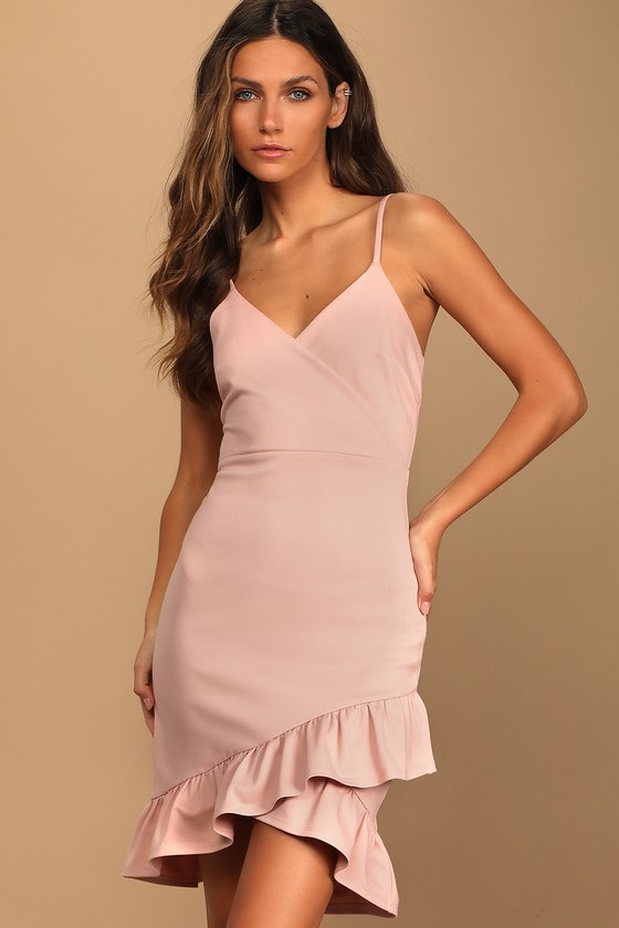 Sealed With a Kiss Light Pink Bodycon Dress