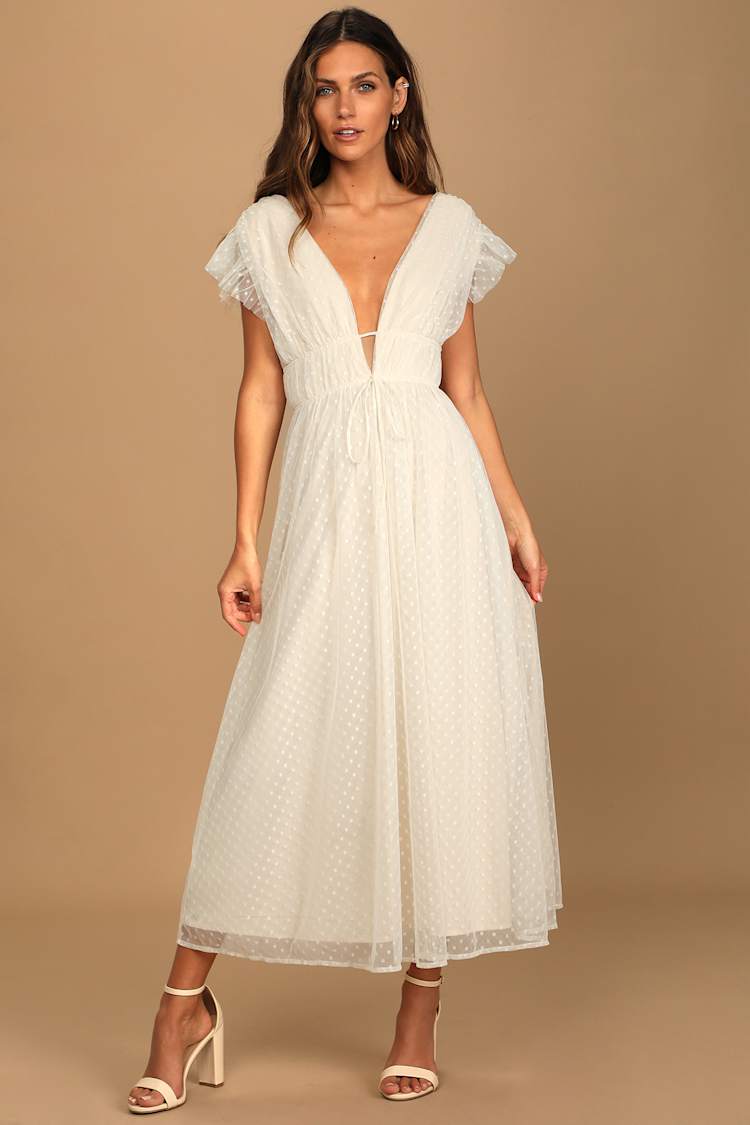 knee length dresses for ladies Eleanor Embroidered Midi Dress