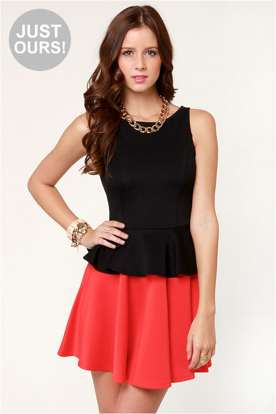 Cute Black Dress - Flare Dress - Peplum Dress - $40.00 - Lulus
