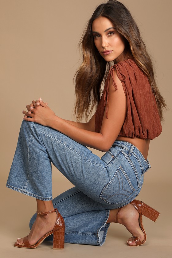 eastcoast crop flare cindy blue
