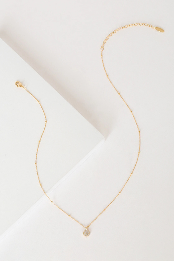 Hidden Gem 14KT Gold Rhinestone Necklace 3