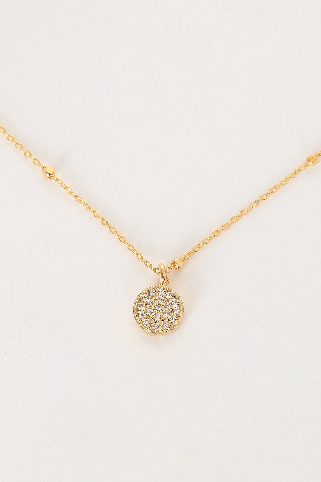 Hidden Gem 14KT Gold Rhinestone Necklace