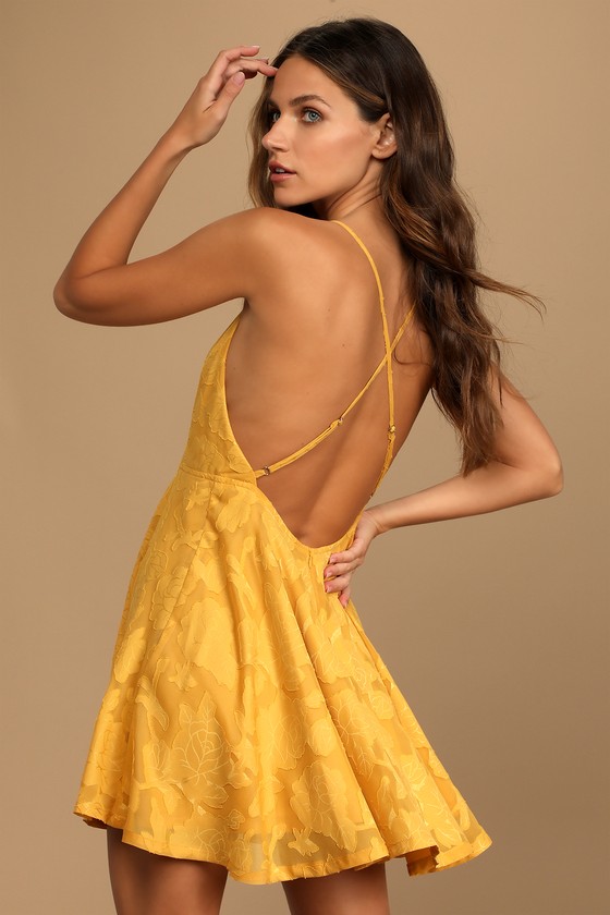 Yellow Gold Mini Dress – Styledbyherboutique