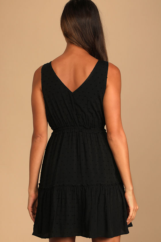 ADORA Swiss Dot Ruffled Tiered Mini Dress main image 0