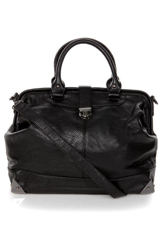 Black Handbag - Doctor-Inspired Bag - Vegan Leather Handbag - $42.00 ...