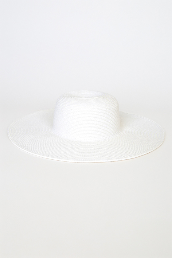 Vacation Vibes White Floppy Straw Hat 3