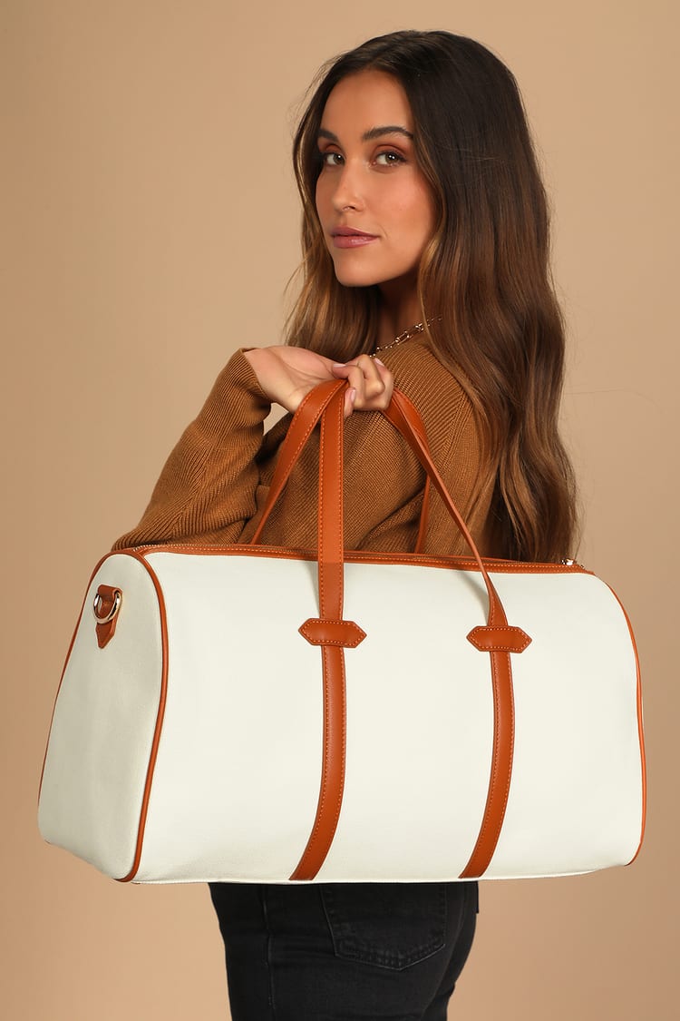 Ivory Weekender Bag - Weekend Bag - Duffle Bag - Travel Bag - Lulus