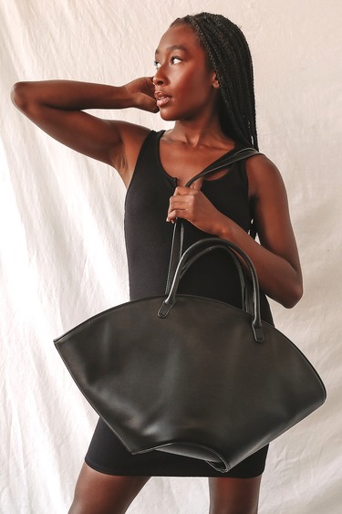 Bring the Chic Black Oversized Tote Bag
