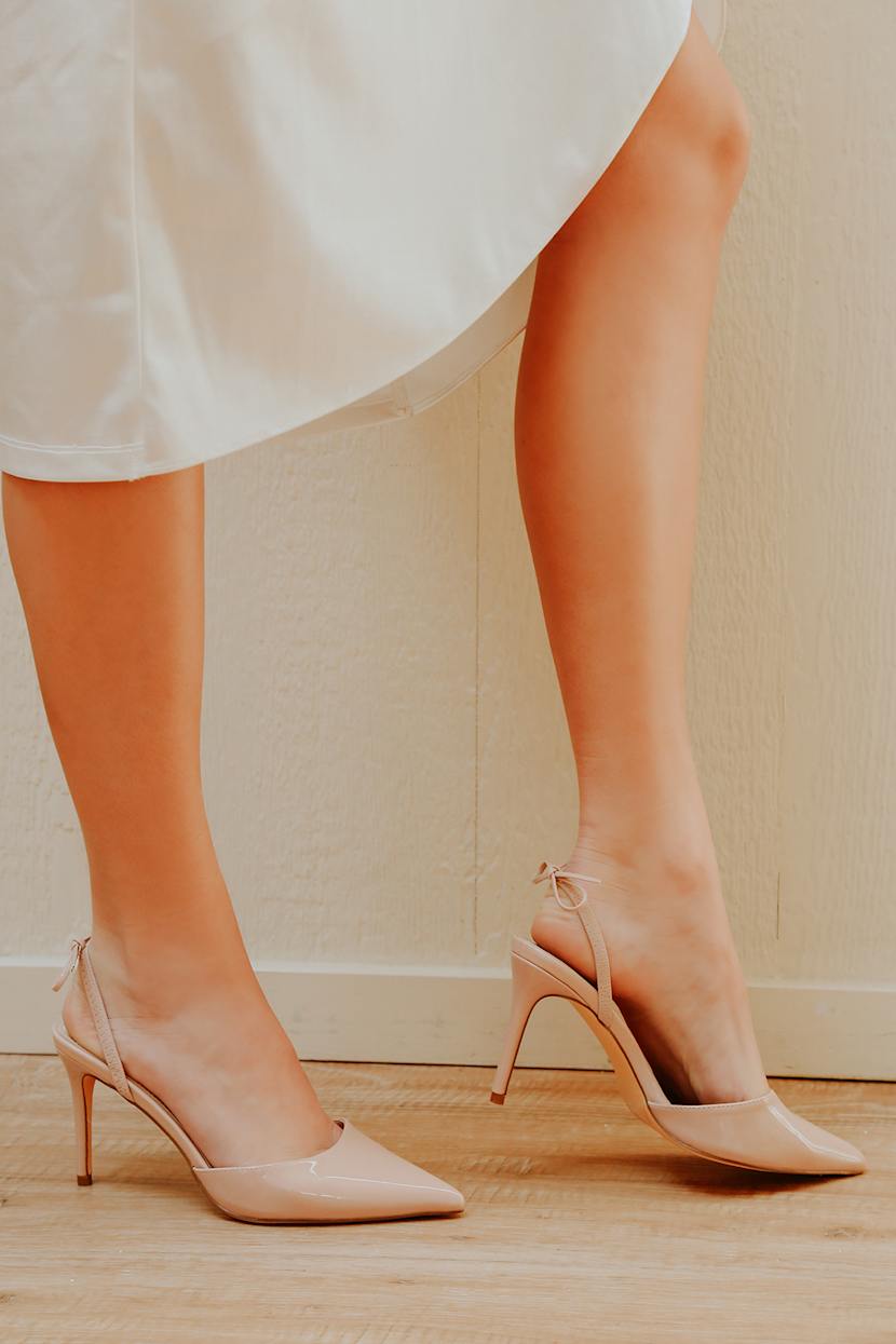 open toe slingback heels