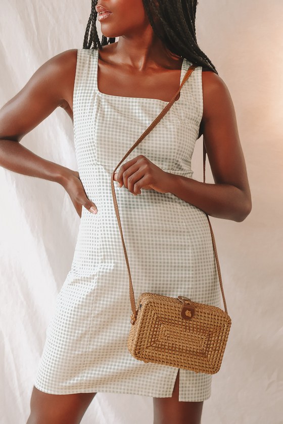 Lulus Summer Cute Brown Straw Mini Crossbody Bag