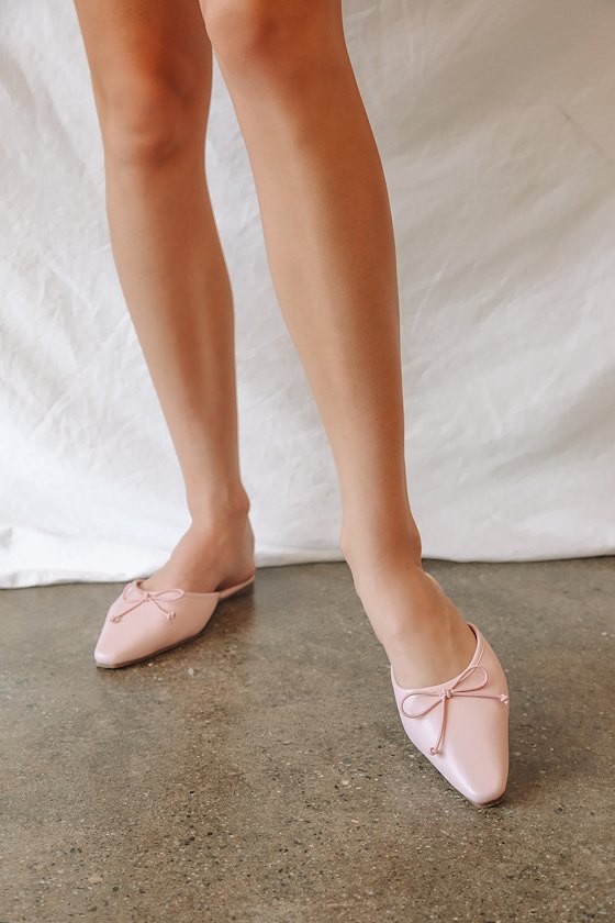 Carleigh Pink Ballet Mule Slides 1