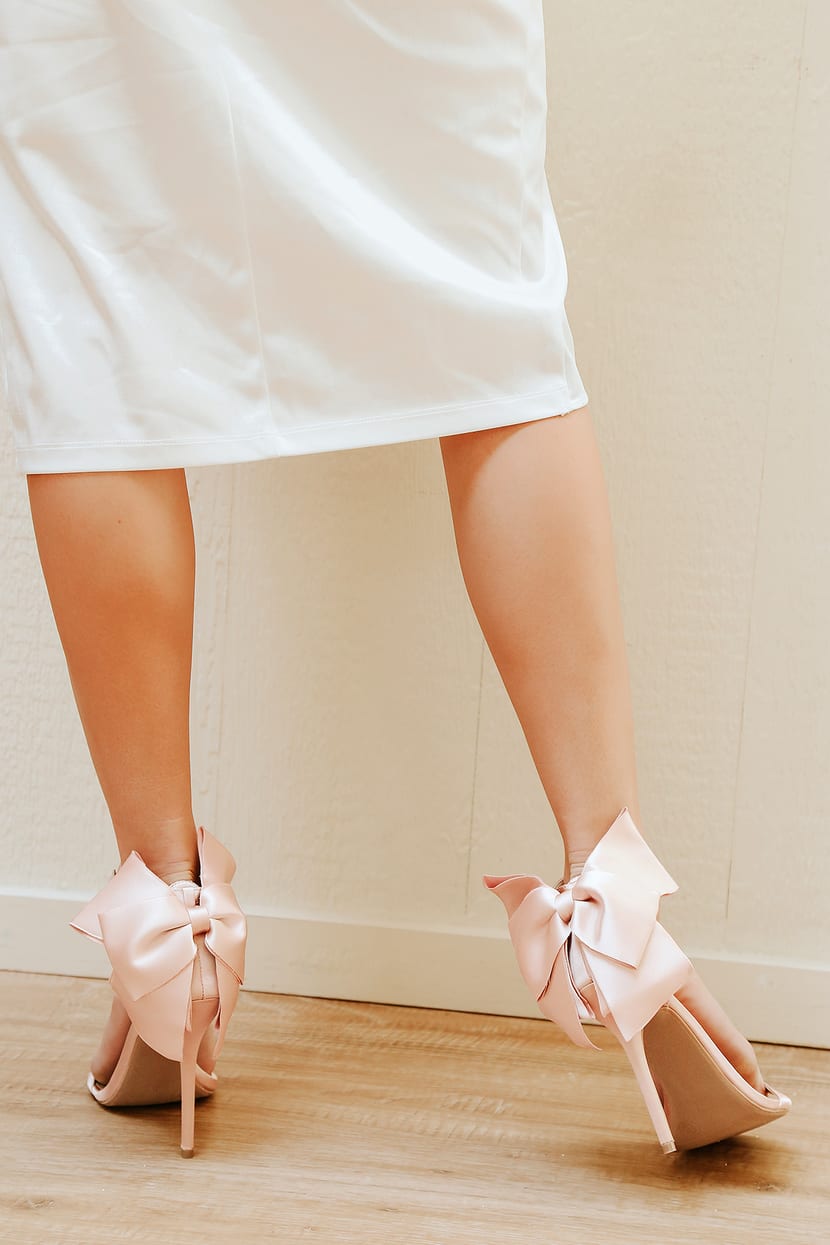 Lulus Bow Platform Ankle Strap Sandals