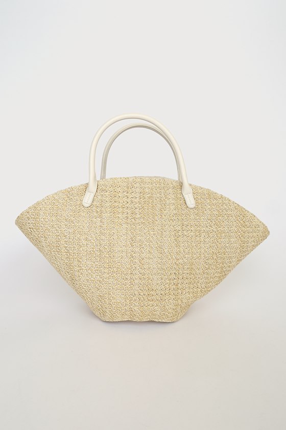 Bring the Chic Beige Woven Oversized Tote Bag 2
