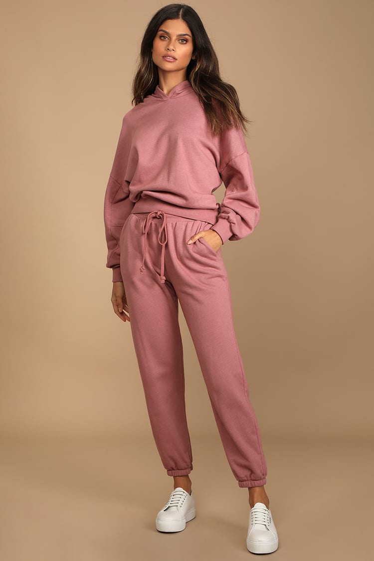 Cute Mauve Pink Lounge Pants - Pink Joggers - Knit Joggers - Lulus