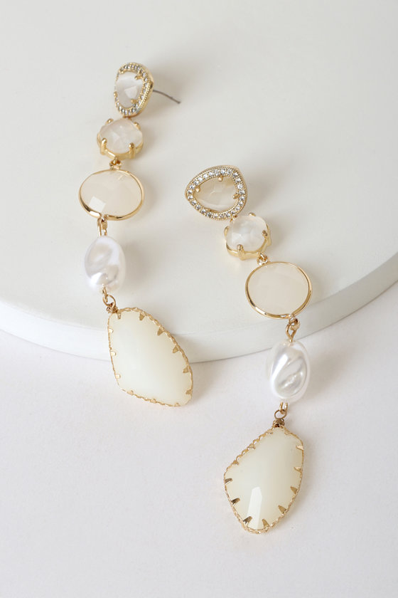 Special Memories Grey Multi Stone Drop Earrings 3