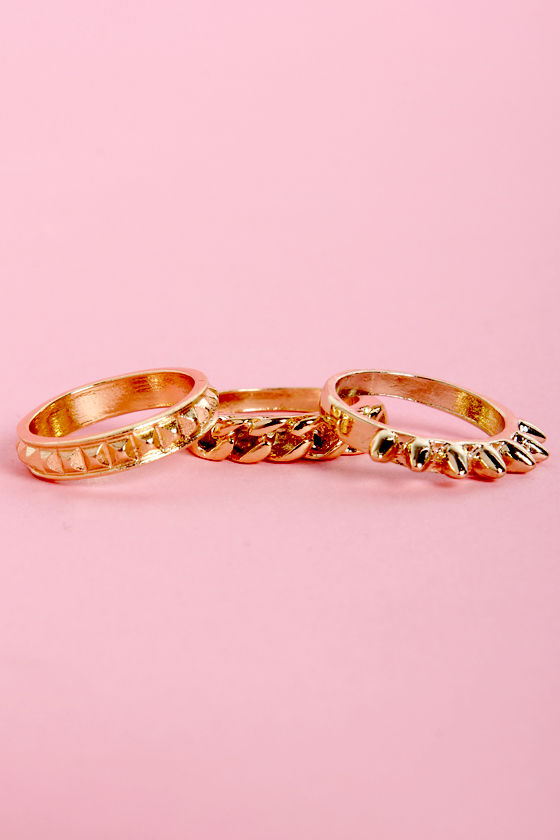 Cute Ring Set Stacking Rings Gold Rings 11.00 Lulus