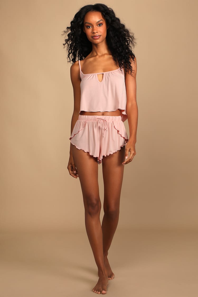 Free People The Essential Shorts - Lounge Shorts - Pink Shorts - Lulus