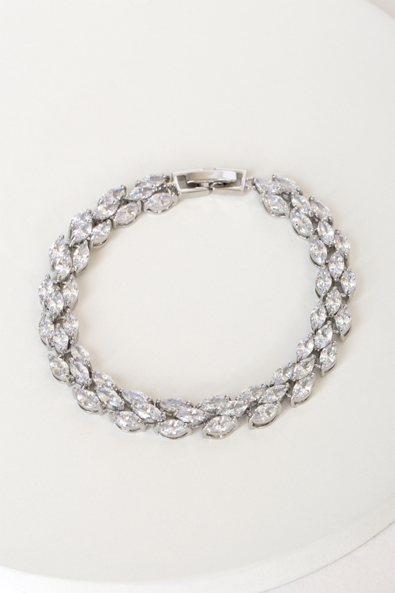 All Agleam Silver Rhinestone Bracelet 3