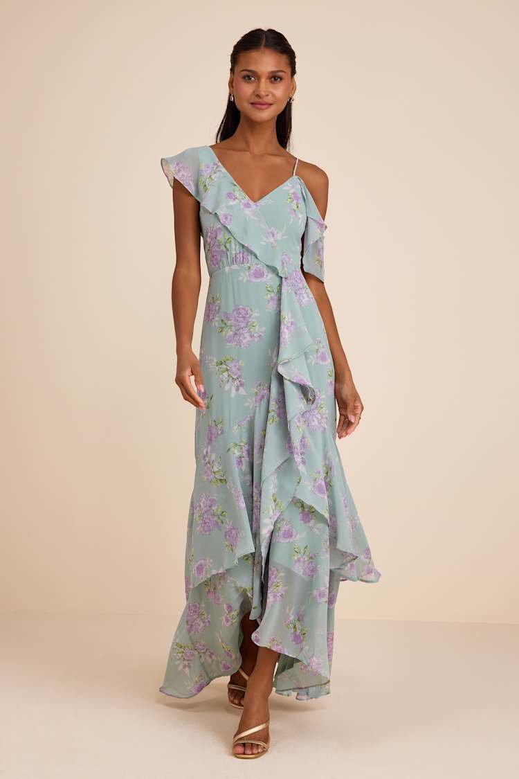 asymmetrical wrap maxi dress White Draped Asymmetric Maxi Dress M