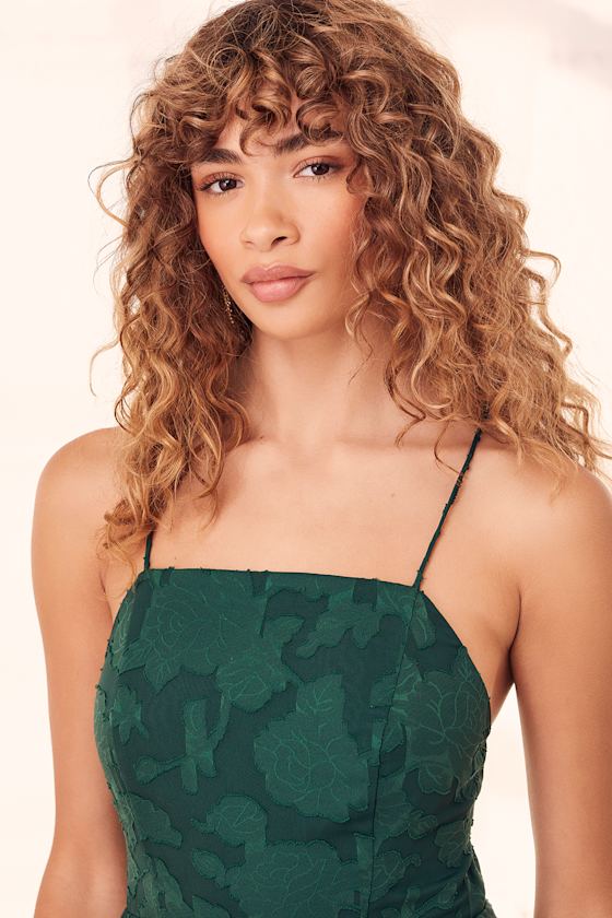 emerald green lace maxi dress