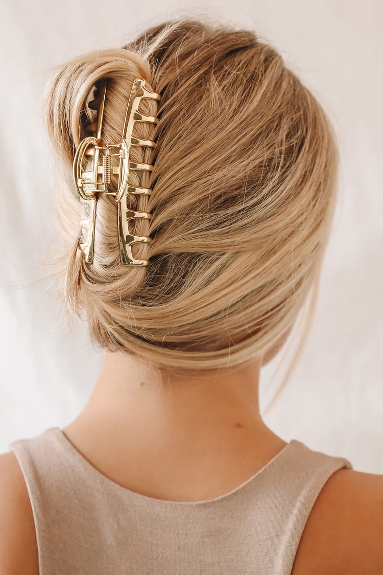 Gold Hair Clip - Gold Jaw Clip - Gold Claw Clip - Metal Hair Clip - Lulus