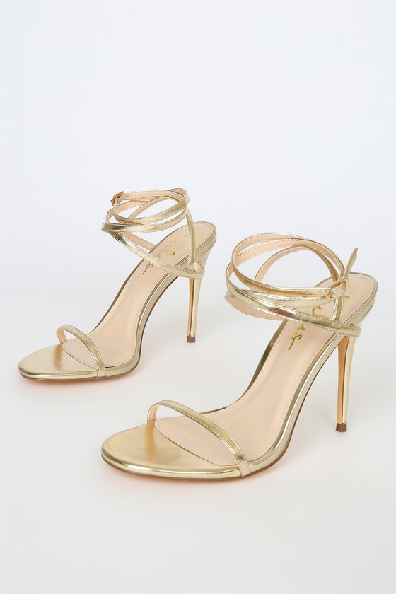 Buy Gold Heeled Sandals for Women by Steppings Online | Ajio.com